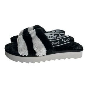 Koolaburra by UGG‎ Back-Strap Sandals Fuzz'n II Stone Gray Size 10